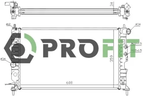 Радиатор охлаждения PROFIT 1740-0375 Купить в Украине
