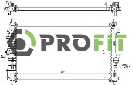 Радіатор охолодження PROFIT 1740-0387