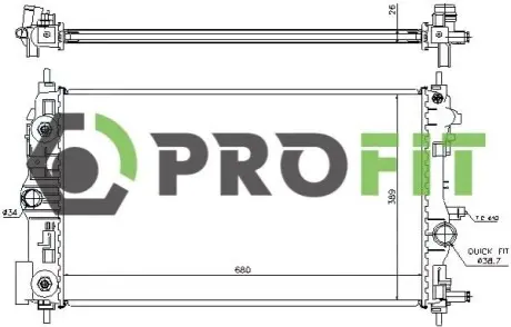 Радиатор охлаждения PROFIT 1740-0388 Купить в Украине