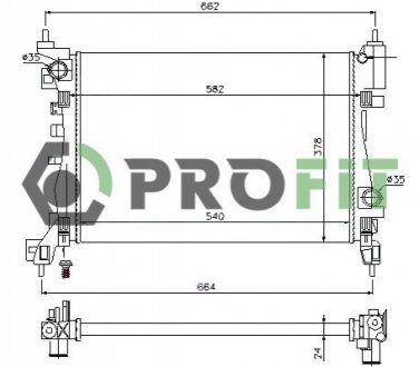Радіатор охолодження PROFIT 1740-0396 (фото 1)