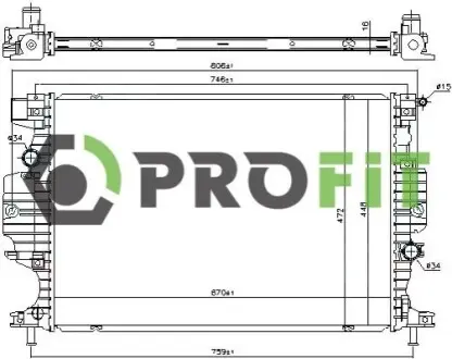 Радіатор охолоджування PROFIT 1740-0399 Купити в Україні