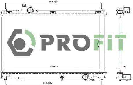 Радіатор охолоджування PROFIT 17400420 Купити в Україні