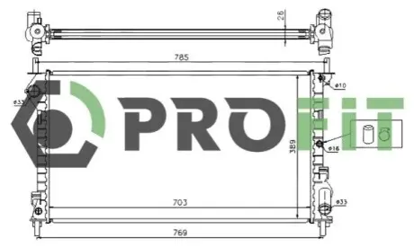 Радиатор охлаждения PROFIT 1740-0432 Купить в Украине