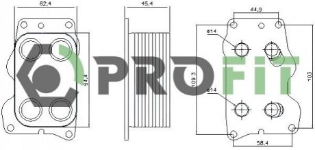 Радиатор масляный PROFIT 1745-0011 (фото 1)
