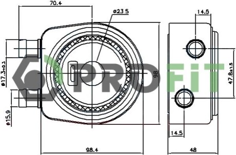 Радиатор масляный PROFIT 1745-0048 (фото 1)
