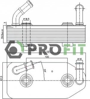 Радиатор масляный PROFIT 1745-0050 (фото 1)