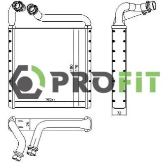 Радиатор печки PROFIT 1760-0014 Купить в Украине