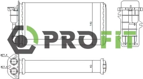 Радіатор пічки PROFIT 1760-0094 Купити в Україні