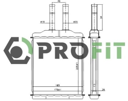 Радиатор печки PROFIT 1760-0103