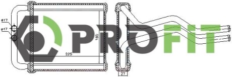 Радіатор пічки PROFIT 1760-0145 (фото 1)