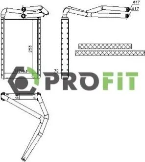 Радіатор пічки PROFIT 1760-0148 Купити в Україні