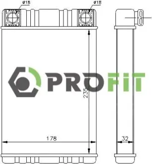 Радиатор печки PROFIT 17600313 Купить в Украине