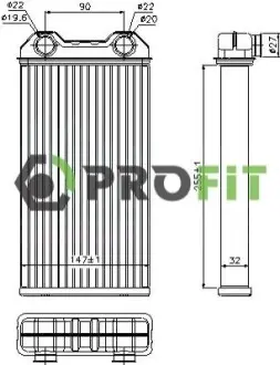 Радіатор пічки PROFIT 1760-0376 Купити в Україні