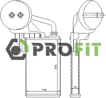 Радіатор пічки PROFIT 1760-0381 Купити в Україні