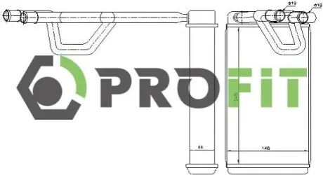 Радиатор печки PROFIT 17600826 Купить в Украине