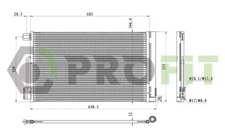 Конденсер кондиционера PROFIT 1770-0082 Купить в Украине