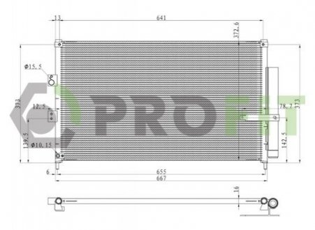 Конденсер кондиціонера PROFIT 1770-0208 (фото 1)