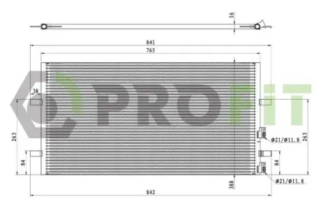 Конденсер кондиціонера PROFIT 1770-0436 Купити в Україні