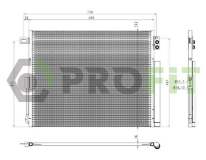 Конденсер кондиціонера PROFIT 1770-0500