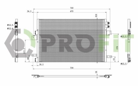 Конденсер кондиционера PROFIT 1770-0501 (фото 1)