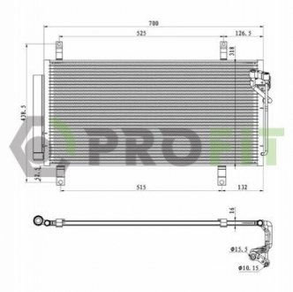 Конденсер кондиционера PROFIT 1770-0535 (фото 1)
