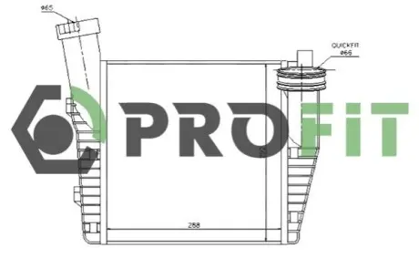 Радиатор наддува PROFIT 1780-0002 Купить в Украине