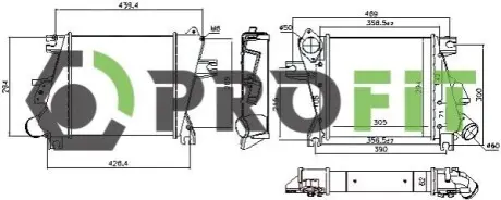 Радіатор наддуву PROFIT 1780-0148 Купити в Україні