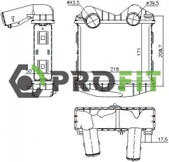 Радиатор наддува PROFIT 1780-0157 (фото 1)