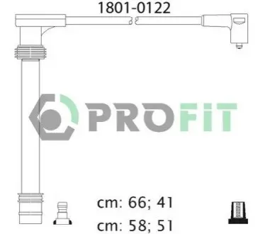 Провід запалювання Fiat Doblo 1.6 16V 02- (к-кт) PROFIT 1801-0122 Купити в Україні