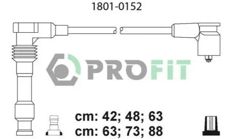 Провід запалювання Opel Omega B 2.5/3.0 94-01 (к-кт) PROFIT 1801-0152 Купити в Україні