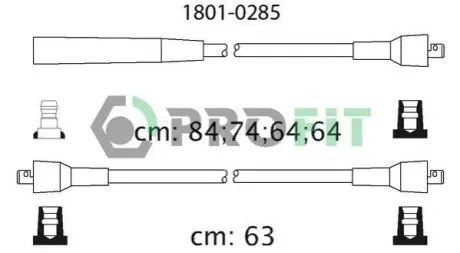 Провід запалювання Ford Scorpio/Sierra 2.0 85-93 (к-кт) PROFIT 1801-0285 Купити в Україні