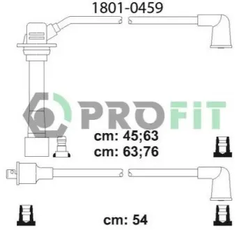 Проводи запалювання Mazda 626/929 2.0 16V/2.2 86-97 (к-кт) PROFIT 1801-0459 Купити в Україні