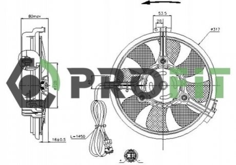 Вентилятор радіатора PROFIT 1850-0001 (фото 1)