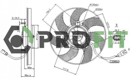Вентилятор радиатора PROFIT 1850-0012 (фото 1)