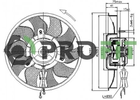 Вентилятор радіатора PROFIT 1850-0028 (фото 1)