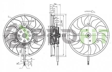 Вентилятор радиатора PROFIT 1850-0069 (фото 1)