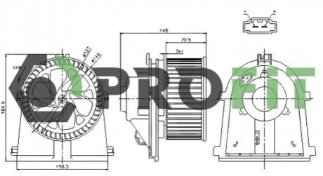 Вентилятор салона PROFIT 1860-0002 (фото 1)
