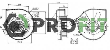 Вентилятор салону PROFIT 1860-0006 (фото 1)