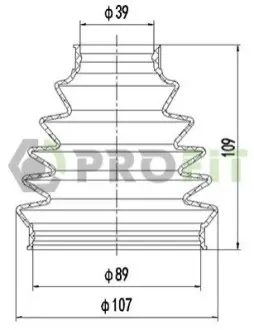 Пильник ШРКШ (зовнішній) Citroen Berlingo 96- (36x85x116) (к-кт) PROFIT 2710-0048 XLB Купити в Україні