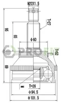 Шрус PROFIT 27101543 Купить в Украине