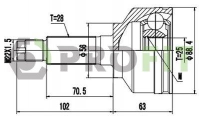 Шрус PROFIT 2710-1654 (фото 1)