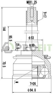 Шрус PROFIT 2710-3040 (фото 1)