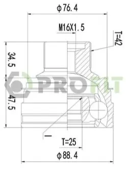 ШРКШ зі змазкою в комплекті PROFIT 27103055 Купити в Україні