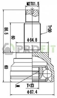 ШРУС PROFIT 2710-3056 (фото 1)