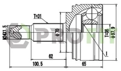 Фото 1 — ШРКШ зі змазкою в комплекті PROFIT (2710-3077) Фото ШРКШ зі змазкою в комплекті PROFIT (2710-3077) зображення 1
