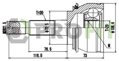 ШРУС PROFIT 2710-3105 (фото 1)