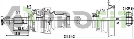 Полуось PROFIT 2730-0786 (фото 1)