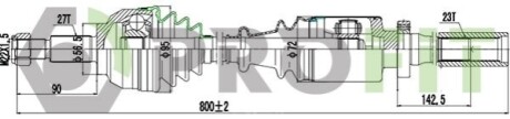 Піввісь PROFIT 2730-0864