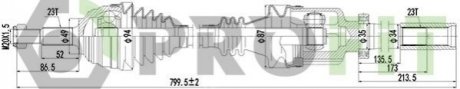 Полуось PROFIT 2730-1234 (фото 1)