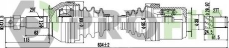 Полуось PROFIT 2730-3023 (фото 1)